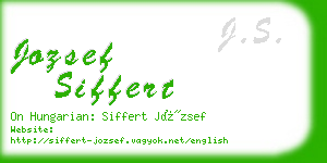 jozsef siffert business card